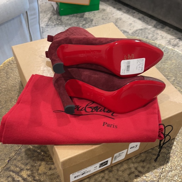 CHRISTIAN LOUBOUTIN Me in the 90s Burgundy Boot 38 - Picture 12 of 12